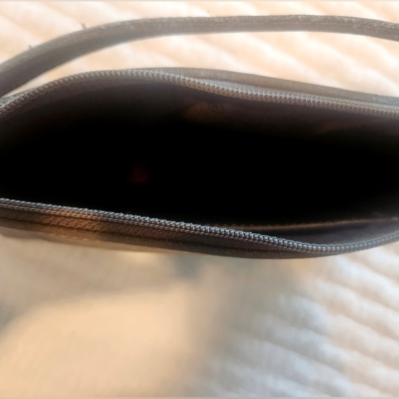 Coach Classic Gray Leather Bag Clutch Wristlet - Picture 3 of 3